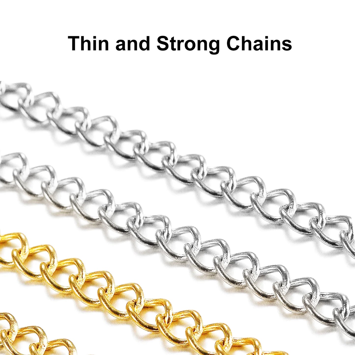 12Pcs Stainless Steel Bracelet Necklace Extender Set, Lobster Clasps Closures Bracelet Extenders