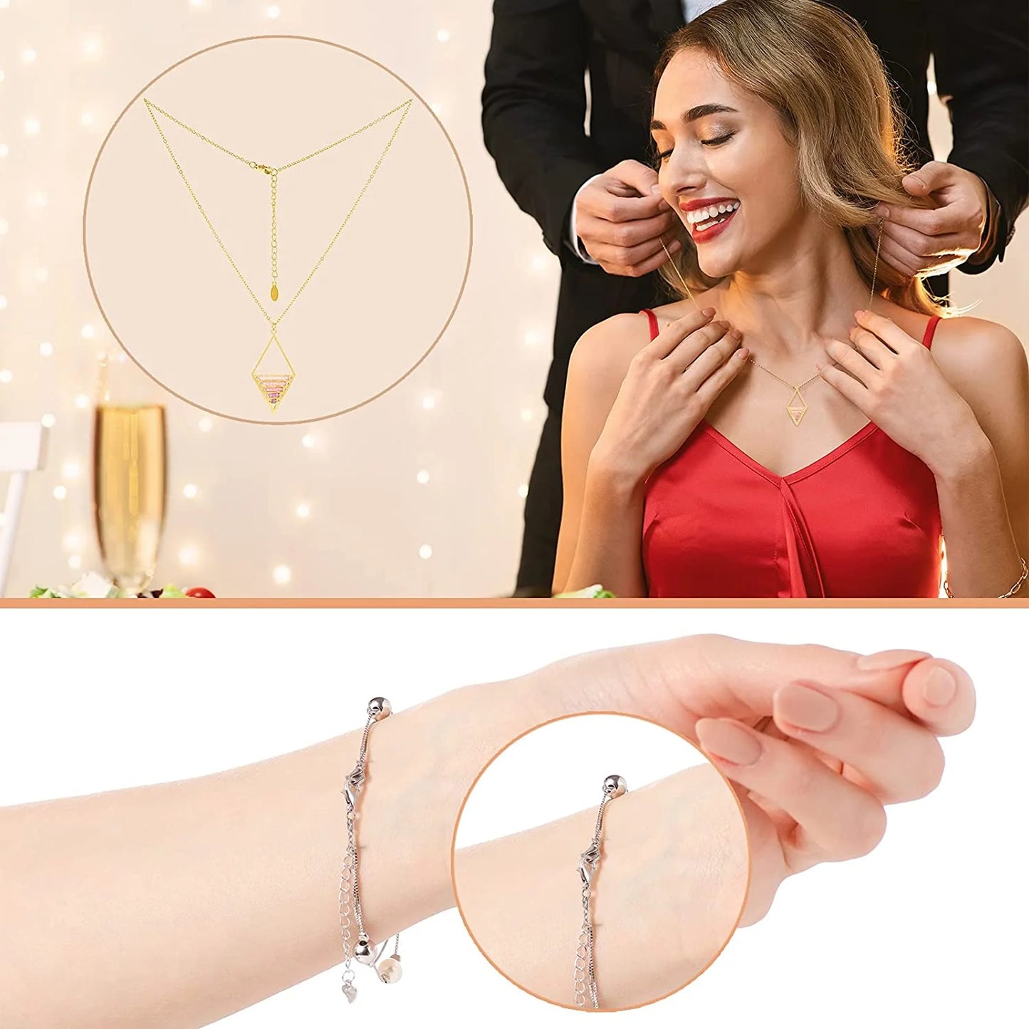 12Pcs Stainless Steel Bracelet Necklace Extender Set, Lobster Clasps Closures Bracelet Extenders