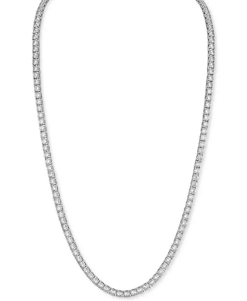 Cubic Zirconia (4Mm) Tennis Necklace 22" (Also in Black Spinel), Created for Macy'S